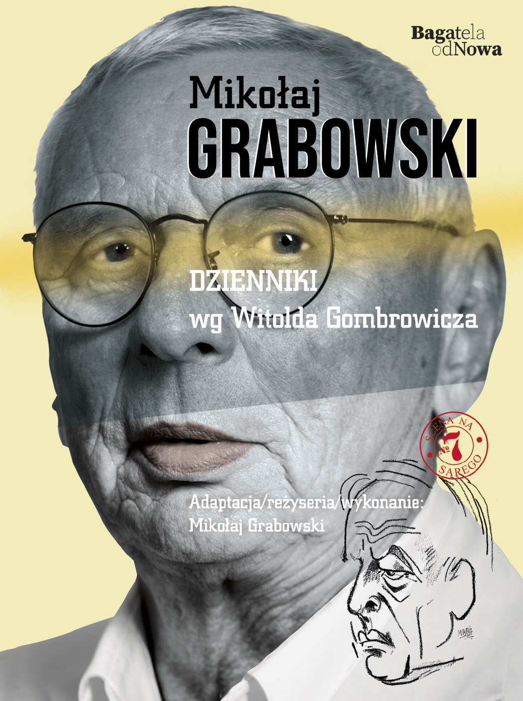 Plakat do spektaklu Dzienniki wg Witolda Gombrowicza