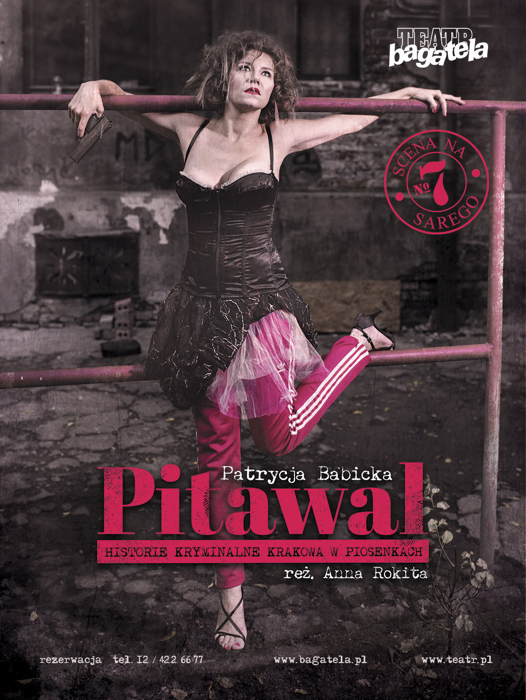 Plakat do spektaklu Pitawal -Historie kryminalne Krakowa w piosenkach