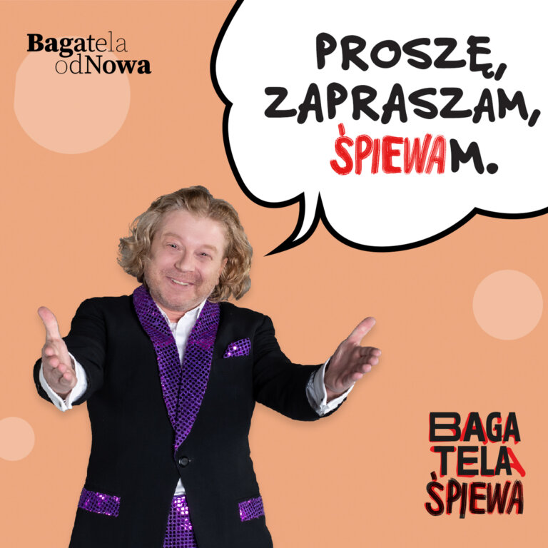 Przemysław Branny w spektaklu Bagatela śpiewa